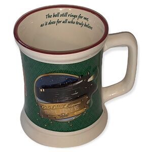 The Polar Express Christmas Believe Mug with 3D Raised Train 16 oz